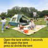 Venkovní kempingový stan zahušťování skládací venkovní stan kemping automatické rychlé otevírání kempingový stan 3-4 osoby