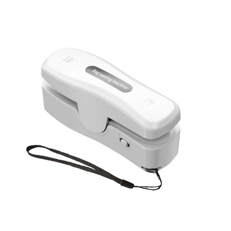 

Electric Mini Bag Sealer Portable Handheld Plastic Bag Closer for Kitchen Storage Camping Rechargeable Food Preservation Tool білий