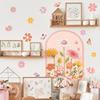 Bohemian PVC Butterfly Flower Arch Wall Stickers for Room Bedroom Wall Decor Vinyl Wall Decals Wallpapers for Home Decoration