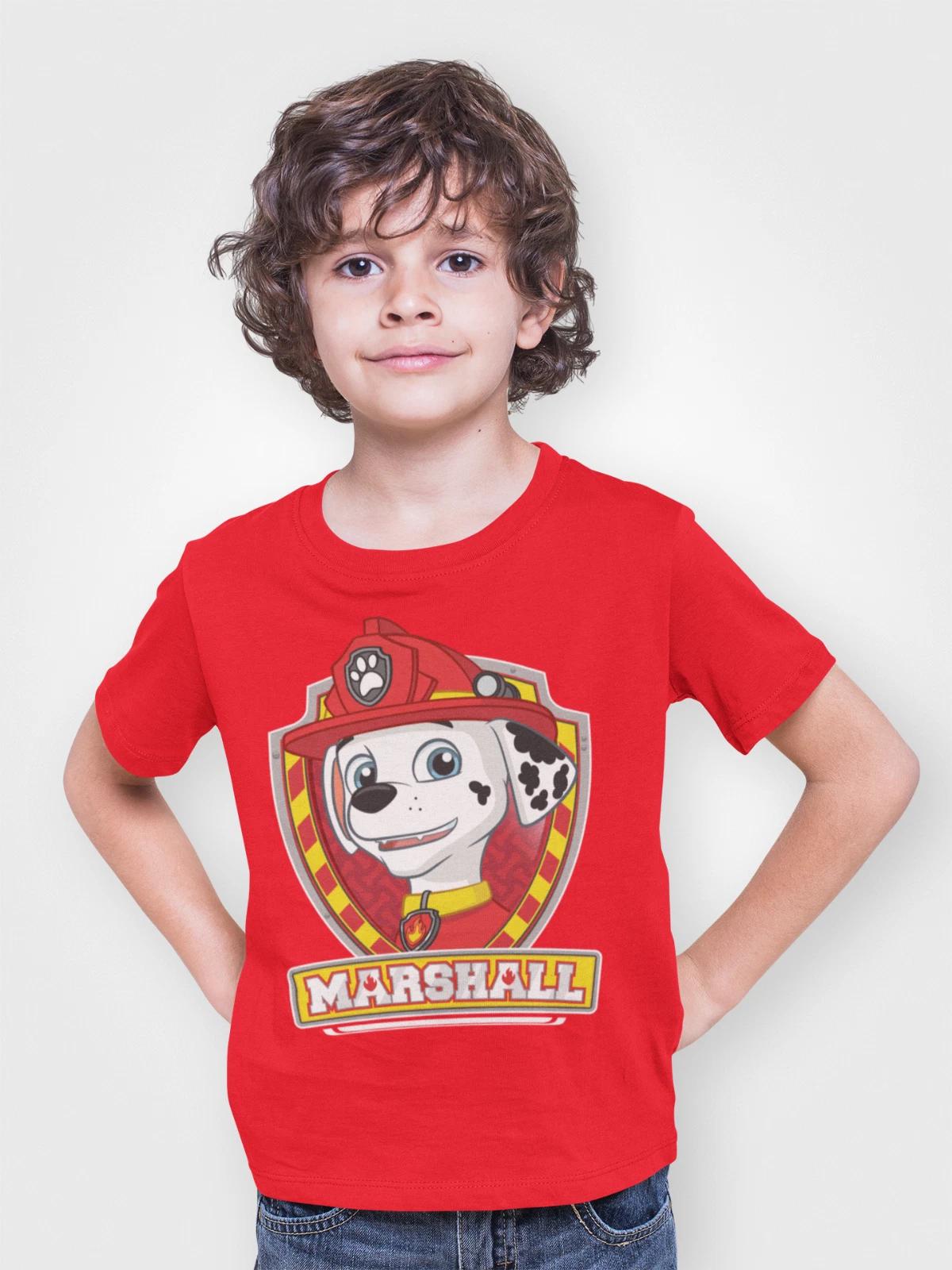 

Kids Paw Patrol Marshall Daring Fire Pup Adventure Hero Gear T-Shirt 100