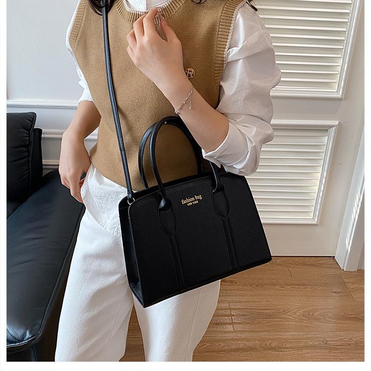 Faux-Leder-Tragetasche für Damen, Koreanischer Stil Achseltasche, Geräumige Pendler-Schulterhandtasche