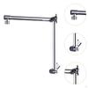 18'' Bath Shower Extension Arm, Head Extender, Upgrade Accessory Adjust Height/Angle Easy Assemble