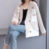 Women's Mink Fleece Coat Thickened Contrasting Faux Mink Fleece Knitted Cardigan Coat Plush Knitted Jacket