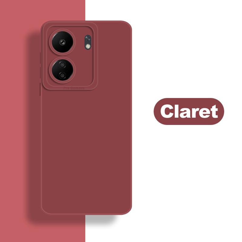 

Для Xiaomi Redmi 13C Чехол Redmi 13C Note 13 Pro Чехол Мягкий Жидкий Силиконовый Защитный Чехол для Телефона Redmi 13C Funda RedmiNote 13 Pro 5G кларет