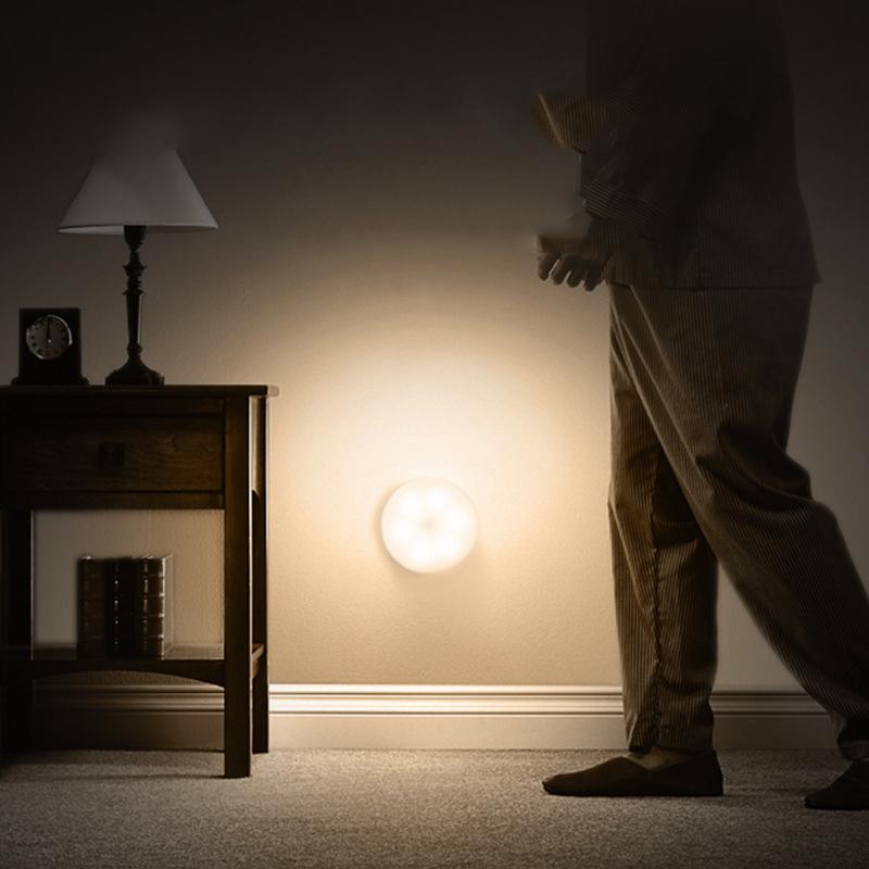 Motion Sensor Light Night Light LED Rechargeable Sensor Wireless Energy-Saving Bedroom Wall Cabinet Light Body Induction Lamp