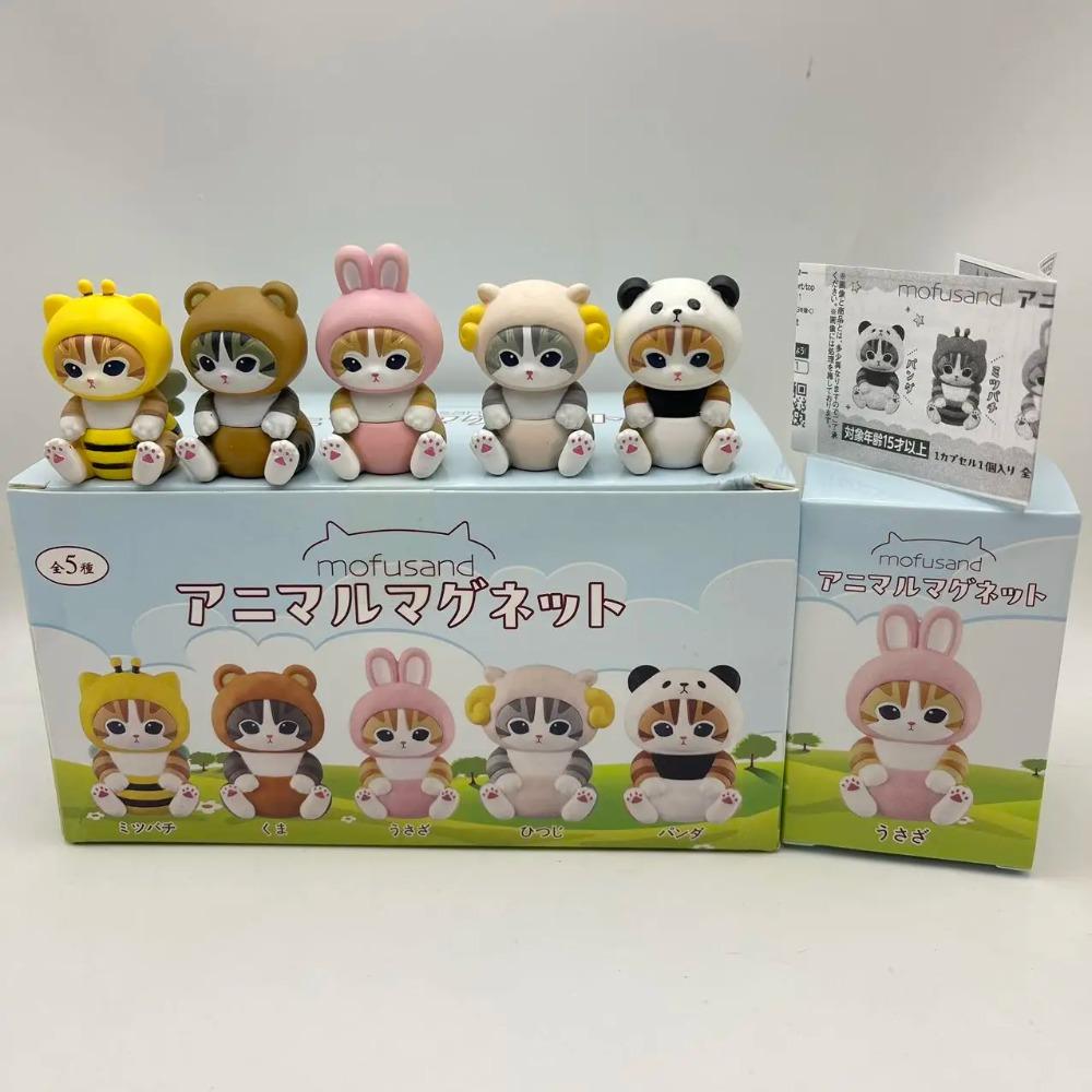 4cm Mofusand Action Figure Set Animal Headwear Doll Cute Pvc Model Blind Box Desktop Decoration Crafts Toys Birthday Gift