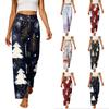Women's Casual Straight Leg Pants with Elastic Waistband and Pockets for Everyday Wear
