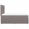 Box Spring Bed with Mattress Taupe 160 X 200 Cm Fabric