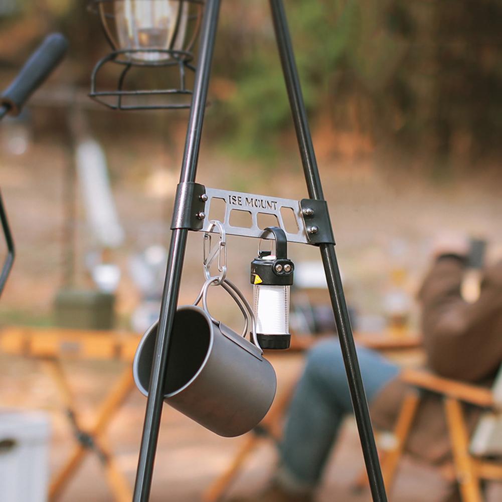 Camping Tripod Side Buckles Portable Tableware Shelf Stable Buckle Stainless Steel Quick Installation Camping Accessories