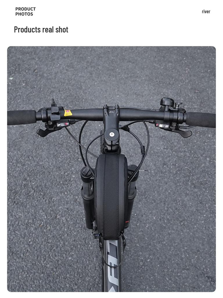 Kompakte 3D-Mummy-Fahrradtasche: Halbkreisförmige, geräumige, beinfreundliche Oberrohr-Aufbewahrung