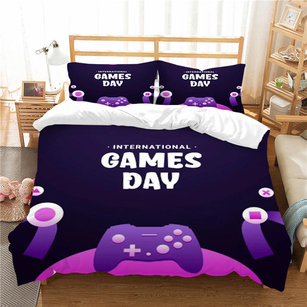 Gamer Home Textiles 3D Print Duvet Cover Set High Quality Microfiber Bedding Set Boy Man Single Double Size Qulit Cover
