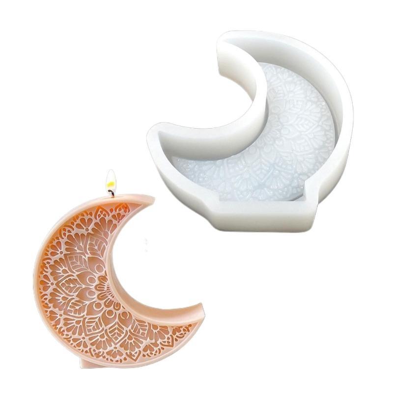 

Fondant Chocolate Mold Moon Castles Pattern Silicone Mold Scented Mold Festival Table Ornament Making Tool