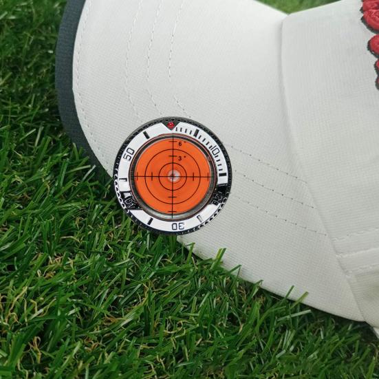 Iron Golf Ball Marker with High Precision Portable Putting Green Reader Golf Marker Clip Professional Training Aid Equipment Golf