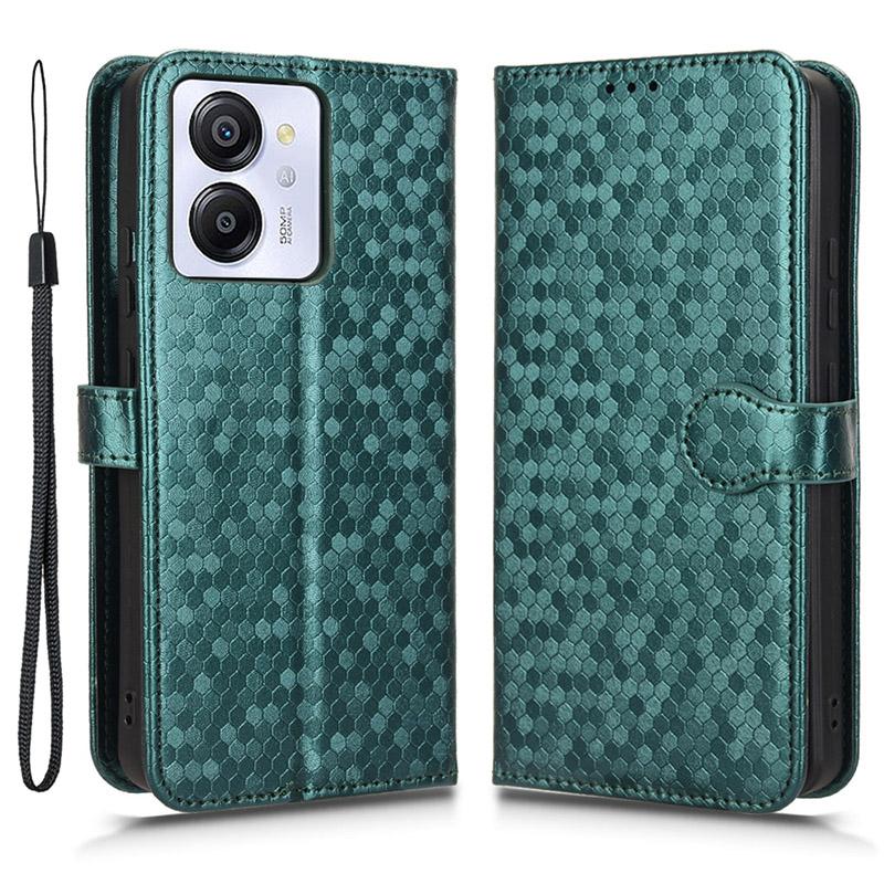 Pro Blackview Color 8/Oscal Modern 8 Stojánkové pouzdro Vzor teček Magnetické zapínání PU kůže Kryt na telefon