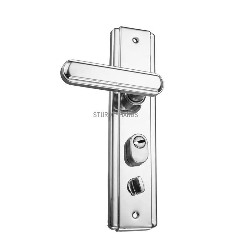 Stainless Steel Thickened Anti-theft Door Lock Universal Multifunctional Anti-theft Door Handle Lock Hardware Accessories