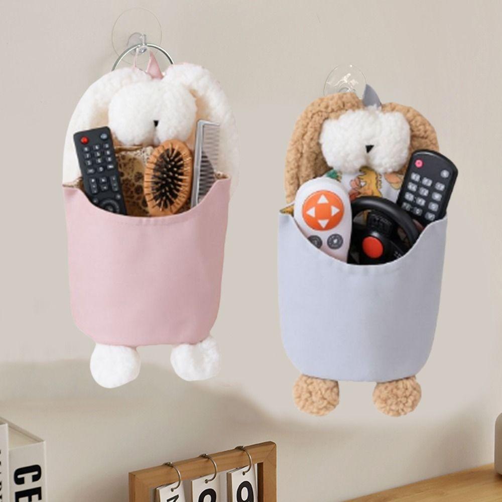 Cartoon Rabbit Shape Storage Bag Cotton Newborn Bed Headboard Organizer  Dormitory