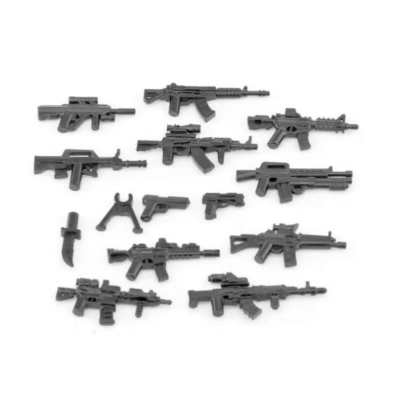 

Військова зброя Другої світової війни Будівельні блоки Фігурка солдата Іграшка Gatling M2 Важкий кулемет NSV M19 Коробка Гвинтівка Кульовий ланцюг Міномет K045