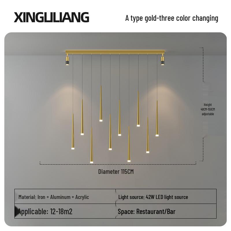 2025 Modern Restaurant Chandelier: Simple LED Spotlight Bar Light, Creative Dining Room Luxury Lighting