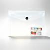 A7 Size Clear Plastic Document Envelope Folder File Bag Snap Button Closure School Office Stationery Pouches