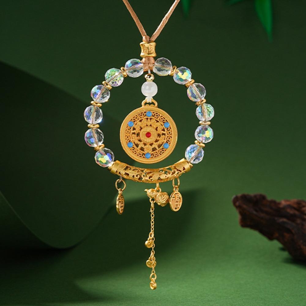 Hanging Five-way God of Wealth Pendant Chinese Style Car Pendant Bead Pendant  Automobile