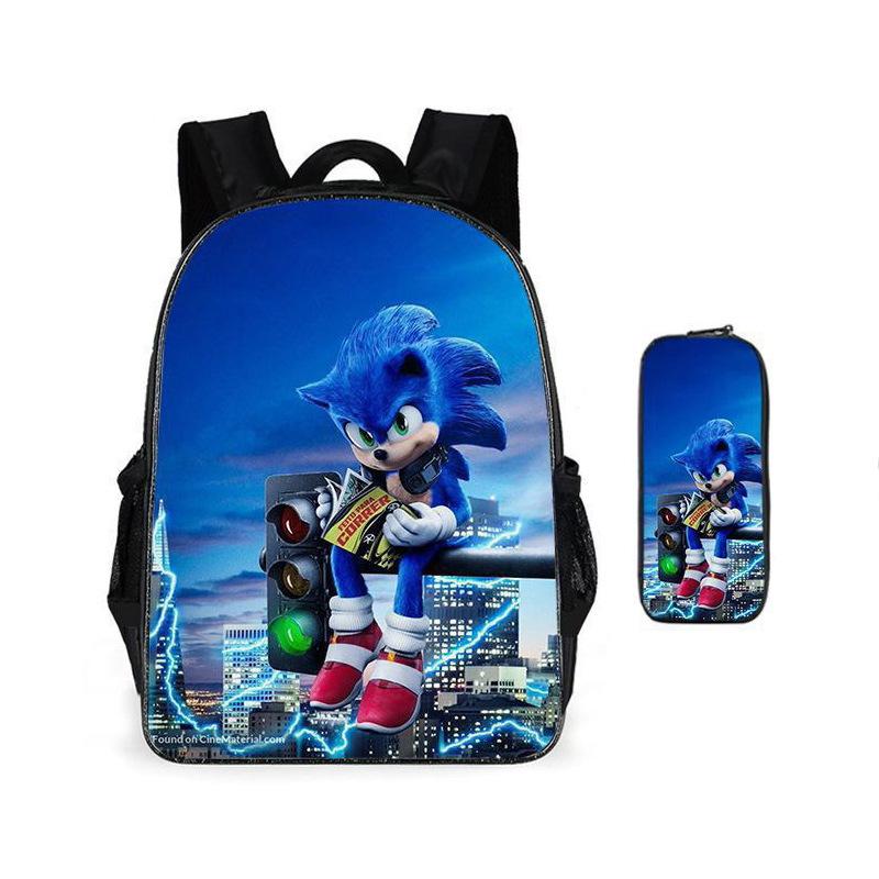 Two-Piece Set Combination Set Elementary School Students Animation Backpack Cartoon Schoolbag