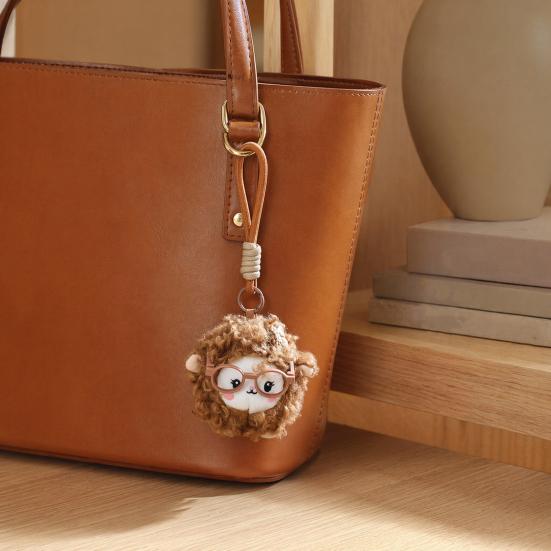 Keychain Doll, Mini Size Portable Soft Velvet Pendant, Sheep Doll Design Bag Pendant for Keys Backpacks Accessories