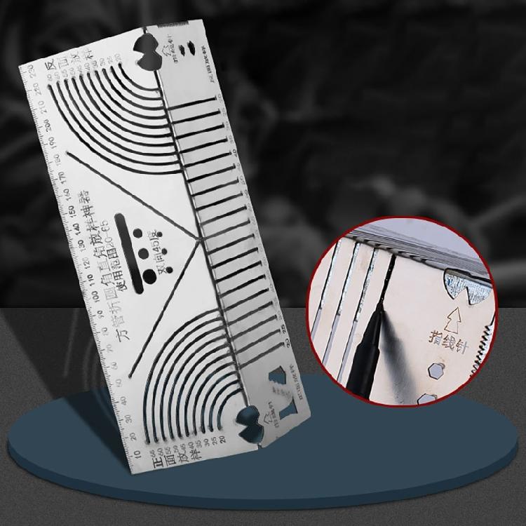 Stainless Scriber Multifunction Marking Tool Marking Ruler Angles & Marking Tool Drawing Tool for Metalworking
