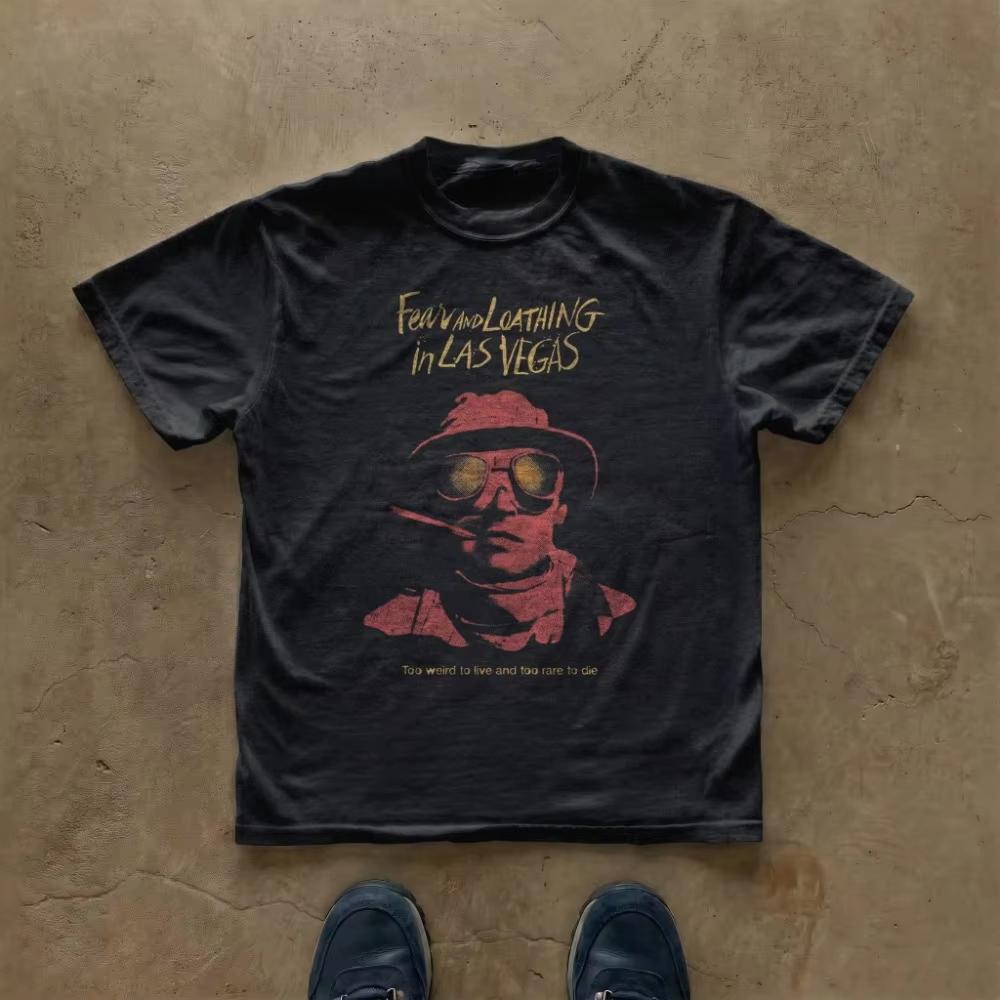 

Fear and Loathing in Las Vegas TShirt Vintage Graphic Tee Clothing Graphic Short Sleeve Shirt Unisex graphic t shirts S