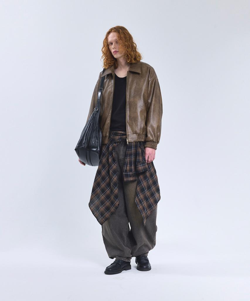 Standarderror 87-Stan009 [Renewal] Standard Blouson Leather Jacket Vintage Light Brown (C Type)