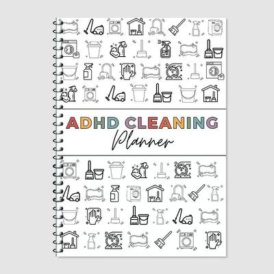 ADHS Reinigungsplaner - A4 Größe Tagesplan & Fokus Checkliste Notizbuch für Home Office & Wohnheim Gebrauch Langlebige Schreibwaren Essentials - Planerbuch