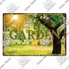 Putuo Decor Garden Vintage Tin Sign Plaques Metal Retro Posters Wall Art Decoration for Backyard Room Rustic Home Farmhouse Gift