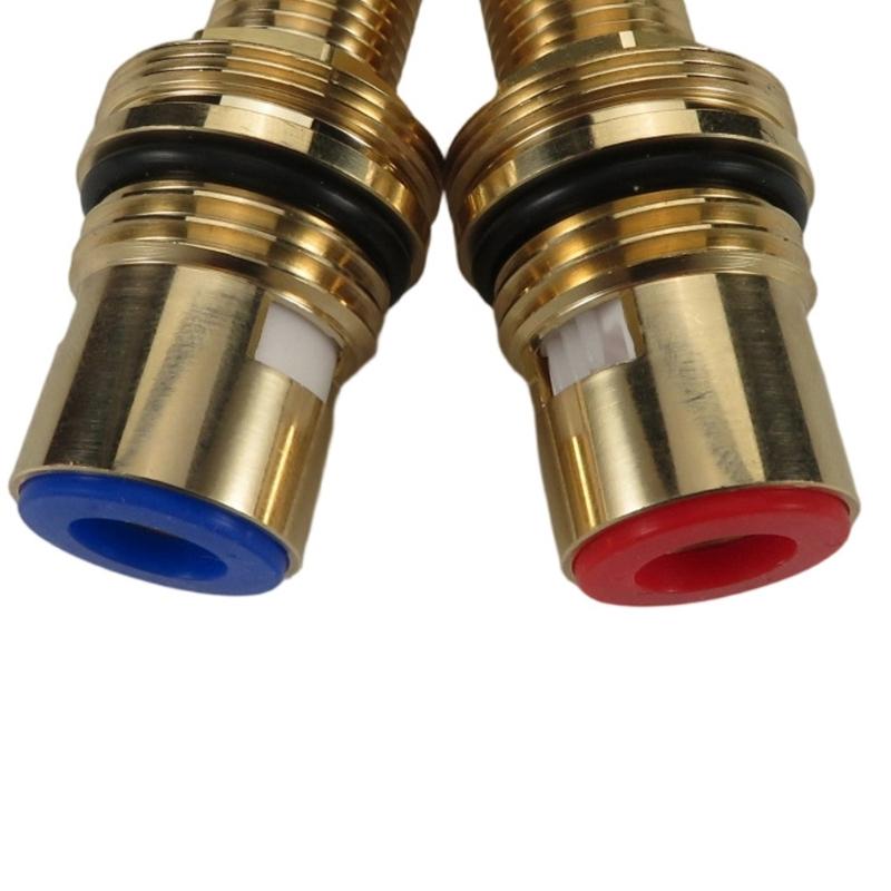 Ceramic Tap Valves Drips Resistant Faucet Valves Replacement Hot And Cold Water Spool Metal Ceramic Stem Disc Cartridges