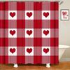 Valentines Shower Curtain Bathroom Love Farmhouse Holiday Bathroom Decor 72x72 Inches with 12 Hooks