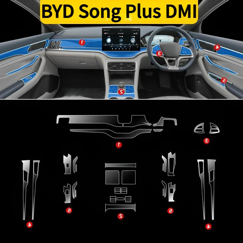 For BYD Song Plus 23-25models Dashboard Multimedia GPS Console Navigation Transparent Anti-Scratch Protection Film Modification