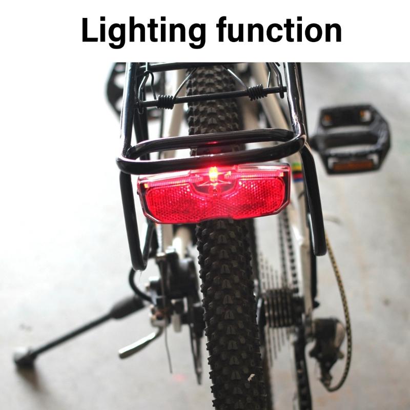 Waterproof Bicycles Rear Seats Reflective Taillight Cycling Rear Reflector Tail Light Luggage Rack Mounted Bike Light