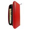 Portefeuille pour femme en synthétique rouge format horizontal chic