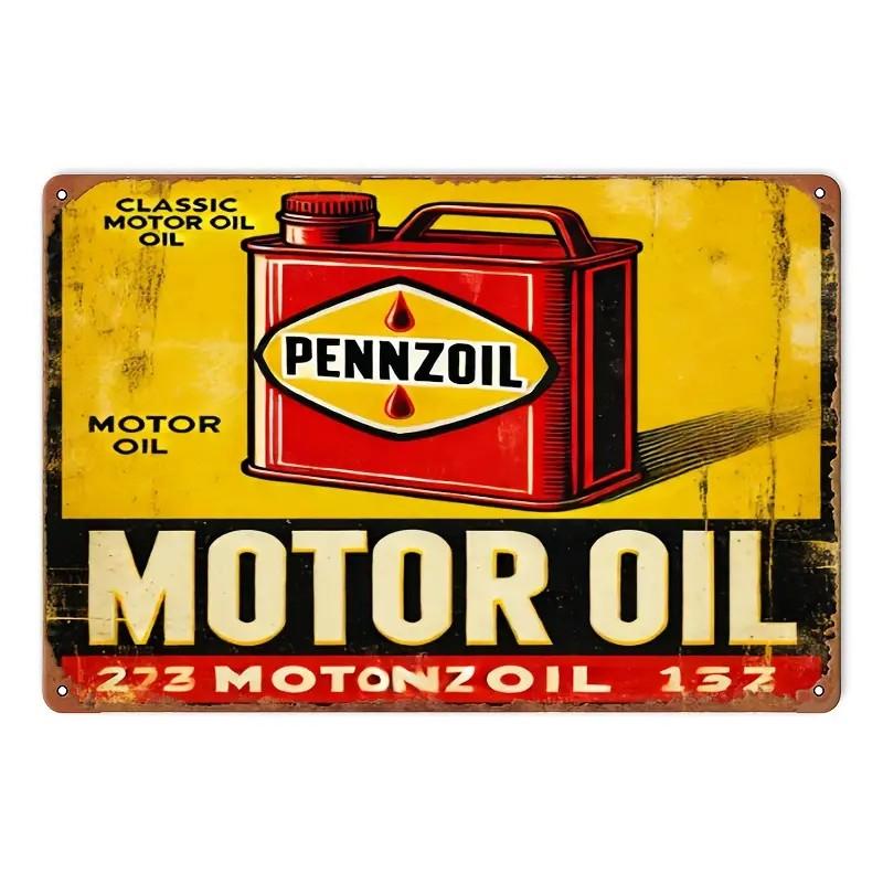 Vintage Metal Tin Sign Retro Garage & for Man Cave Decor, 8x12 Inch - Perfect for Old Car Shops, Oil Stations , Home Wall Art