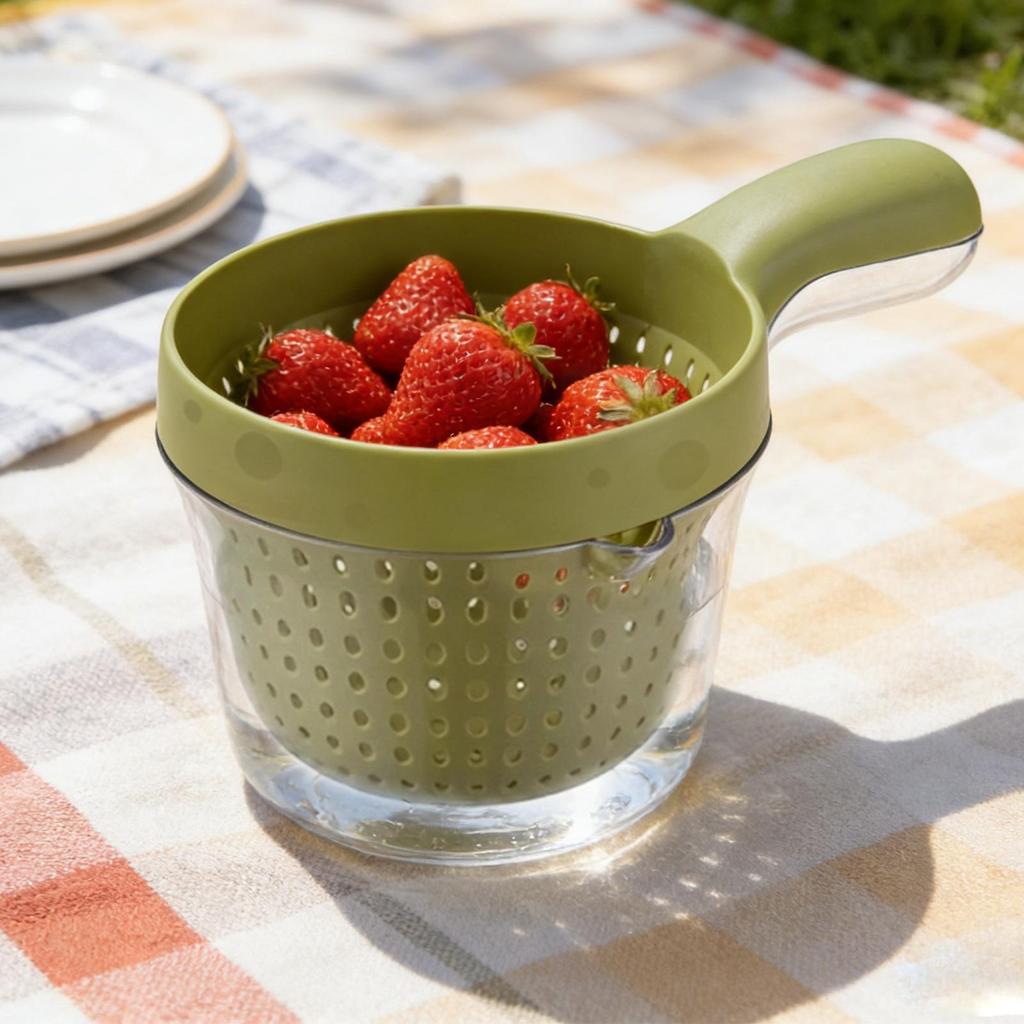 Draining Basket With Handle Fruit Cleaning Basin Kitchen Colander Strainer Baskets Washing Vegetable For Potato Salads
