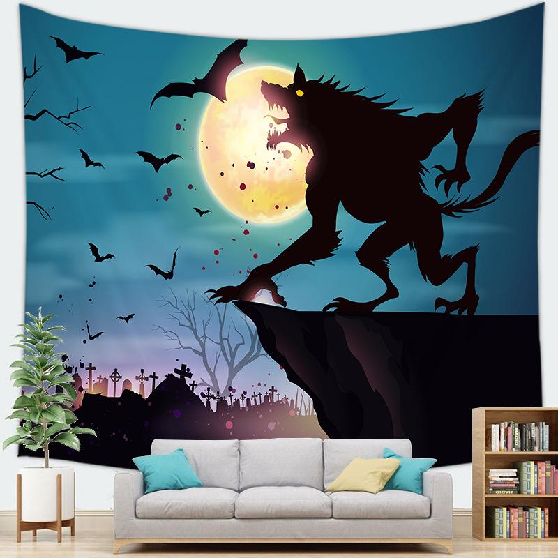 

Halloweenthemed tapestry series digitalprinted polyester tapestries living rooms bedrooms macrame wall hanging decor aesthetic 74x94cm(29x37in)