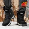 Męskie Zimowe Śniegowce Wysokie Wodoodporne Sneakersy Ciepłe Pluszowe Buty do Wspinaczki Pluszowe Rekreacyjne Wielofunkcyjne Buty Górskie