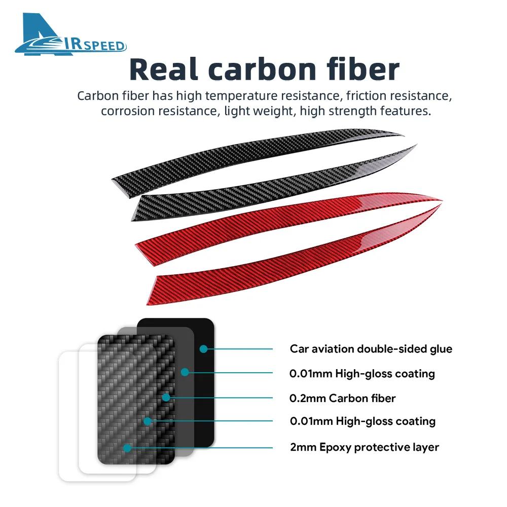 For Mazda 3 Axela BP 2019 2020 2025 2025 2025 2025 2025 Car Lamp Eyebrow Decor Trim Real Soft Carbon Fiber Sticker Accessories