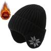 Cold Weather Protection Knitted Hat Windproof Earmuffs Winter Pullover Hat