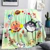 1PC Anpanman Print Flannel Blanket, High quality All Seasons, Home Decor, Warmth and Comfort, Perfect for Christmas Gifts