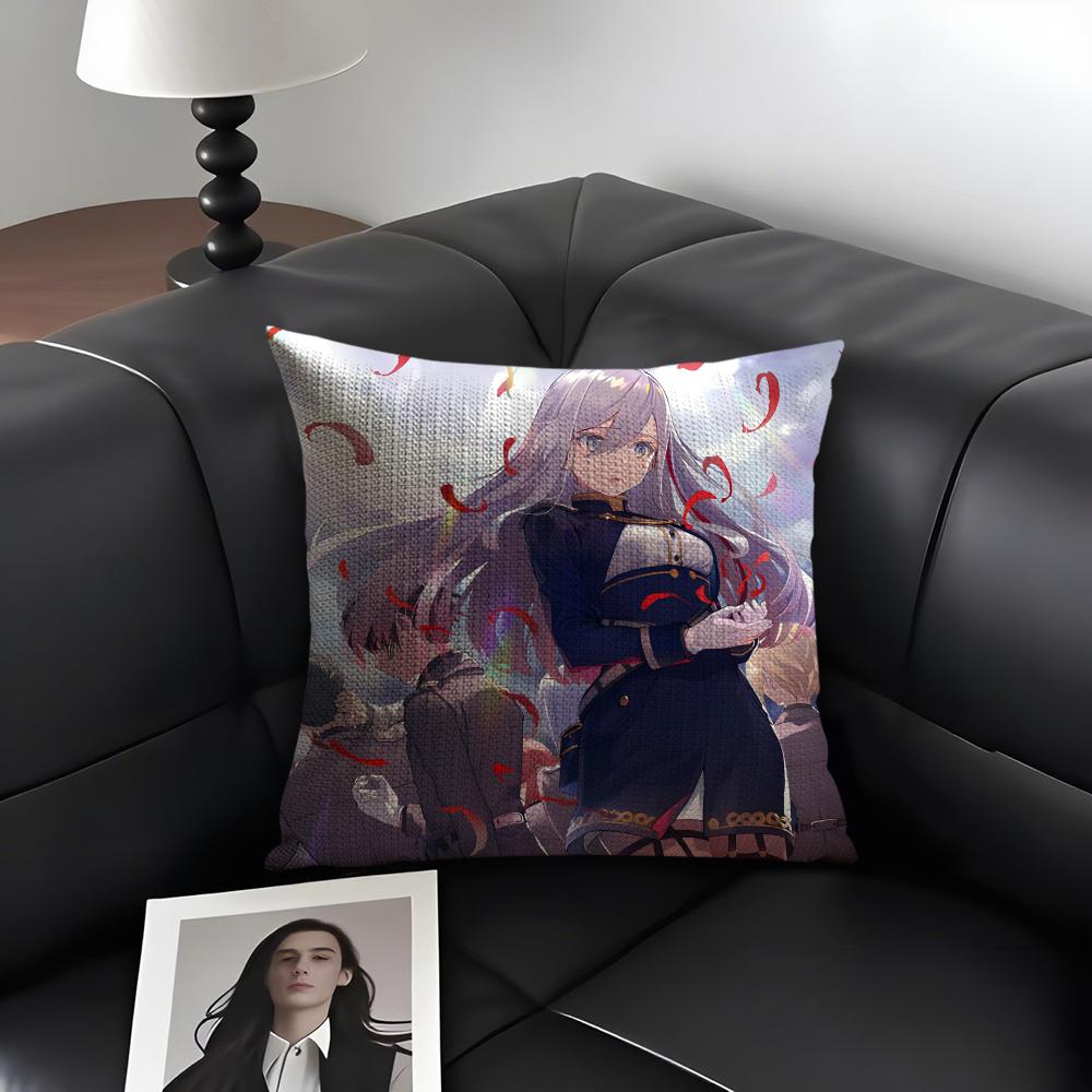 VVladilena MilizeE86 Anime Kissenbezug Natürliches Leinen Bio-Stoff Zweiseitiger Druck Sofa Heimdeko Geschenk Kissenhülle
