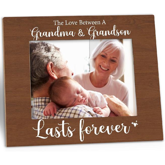 New Grammy Picture Frame - First Time Grandma Gifts, New Grammy and Grandson Photo Frame, There s This Boy Who Stole My Heart and He Calls Me Grammy коричневый