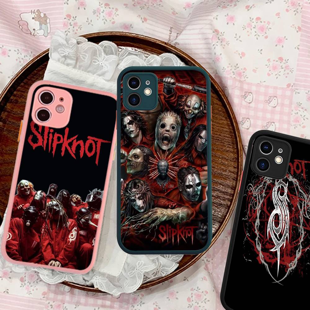 Slipknot Band Silicone Case For IPhone 16 15 14 13 12 11 Pro Max Plus X XS MAX Shockproof Matte Cover