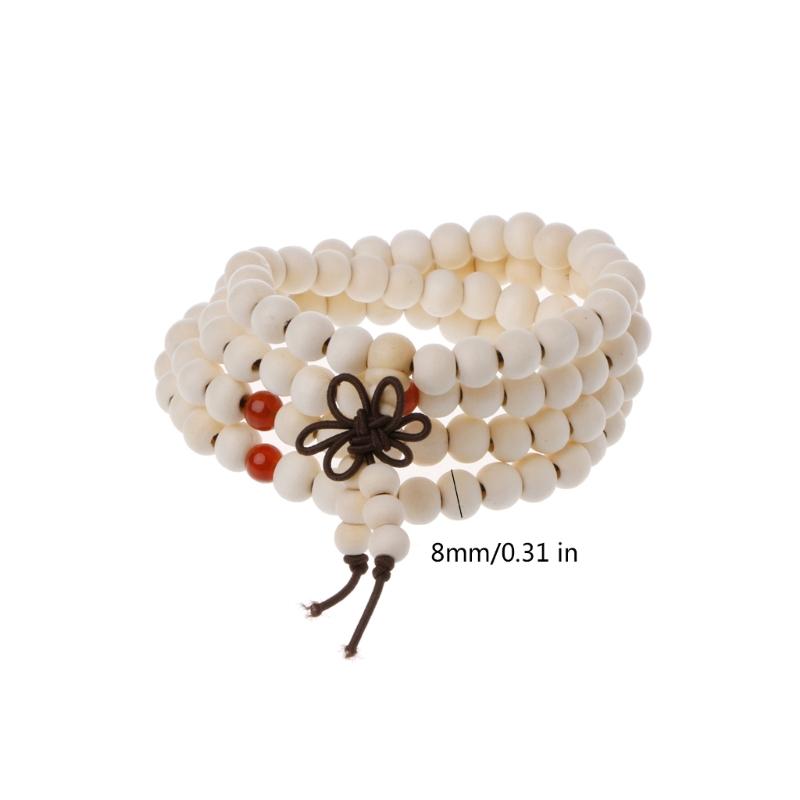 Braccialetto di sandalo naturale per uomo, buddista, meditazione, braccialetto di perline, per donna, preghiera, 108 perline, rosario, decorazione appesa