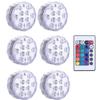 Battery Operated 10leds RGB Led Submersible Lights Underwater Night Lamp Garden Swimming Pool Lights for Wedding Party Vase Bowl