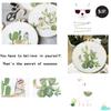Hot,3 Pcs Cotton Embroidery  Kit Cactus Alpaca-shaped Pattern Embroidery Cloth Thread Needle Frame
