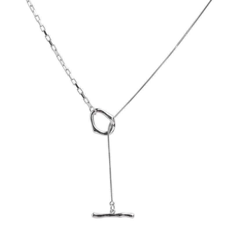 Women's Titanium Steel OT Buckle Necklace - Luxury Autumn/Winter Sweater Chain